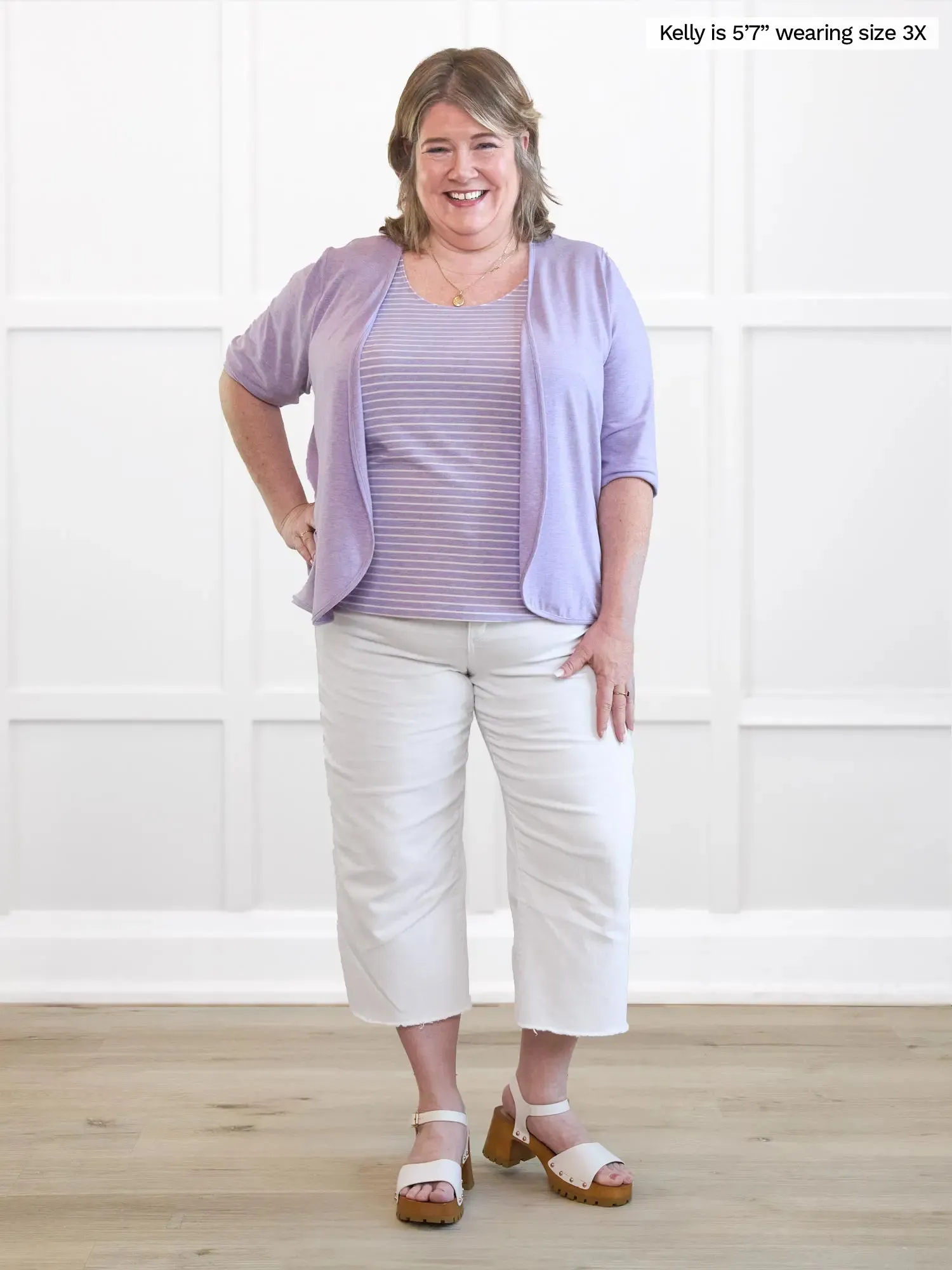 Wesley cropped waterfall cardigan