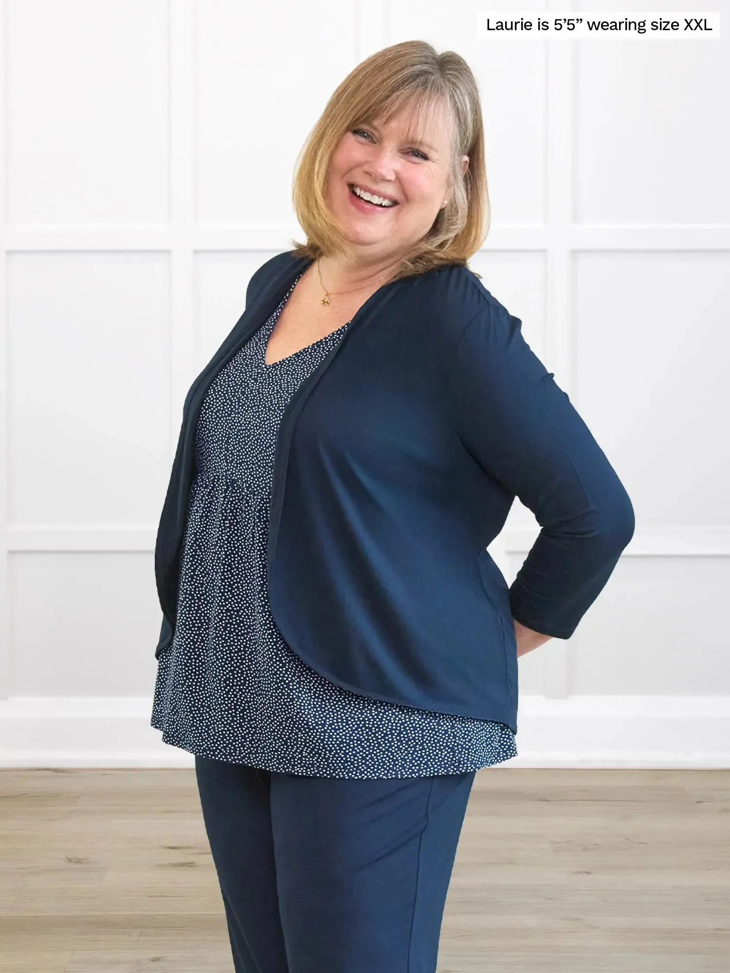 Wesley cropped waterfall cardigan
