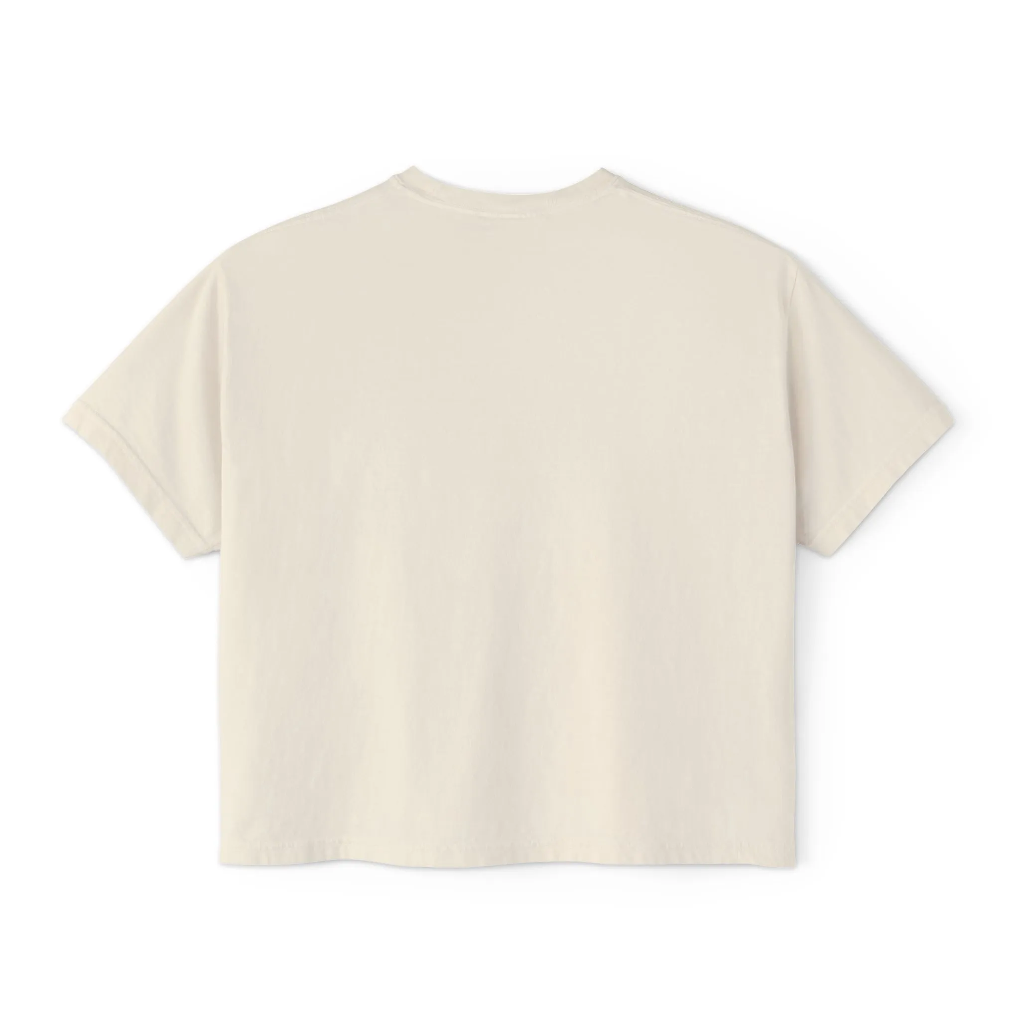 Women's Boxy Tee - Color Distressed Logo Front Plain Back