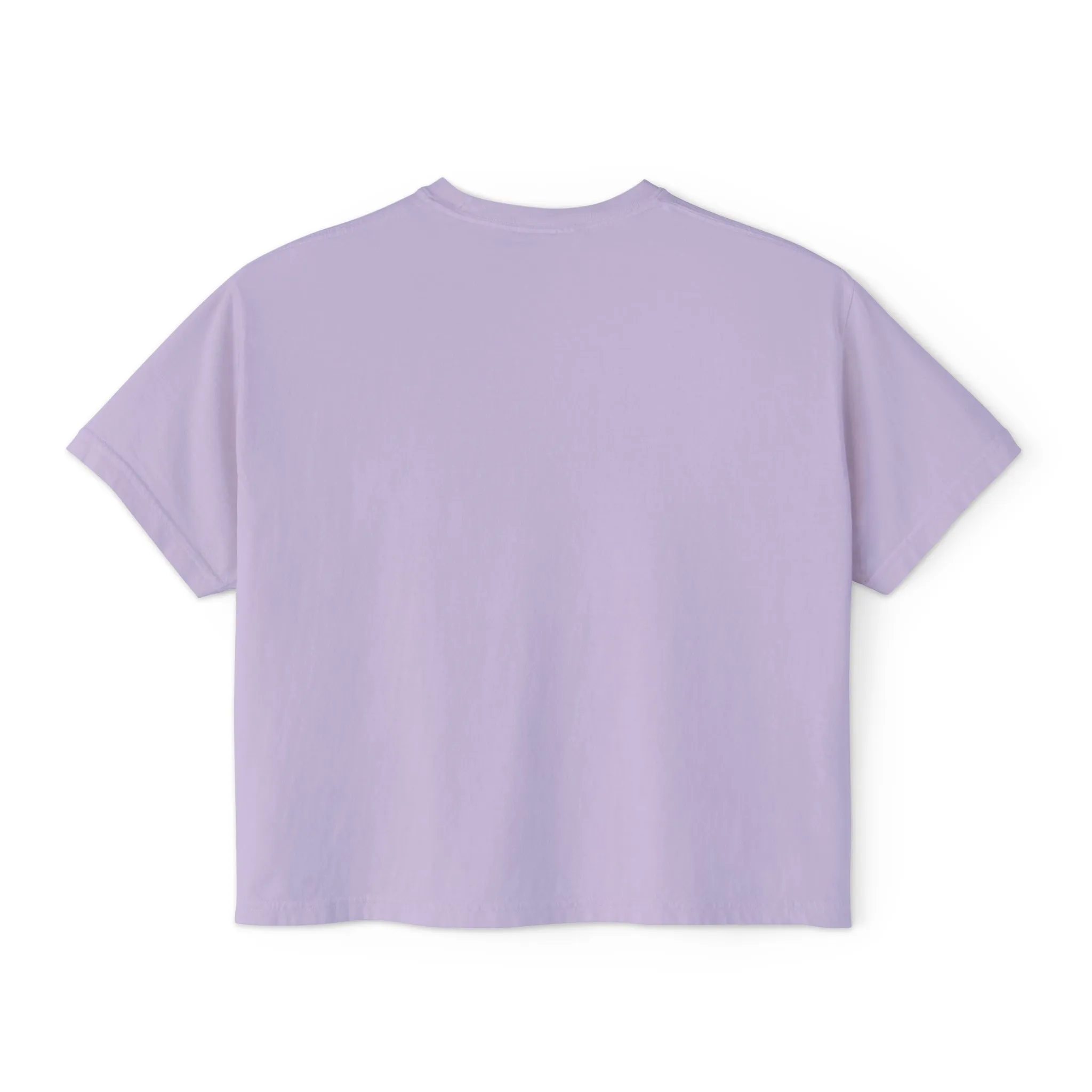 Women's Boxy Tee - Color Distressed Logo Front Plain Back