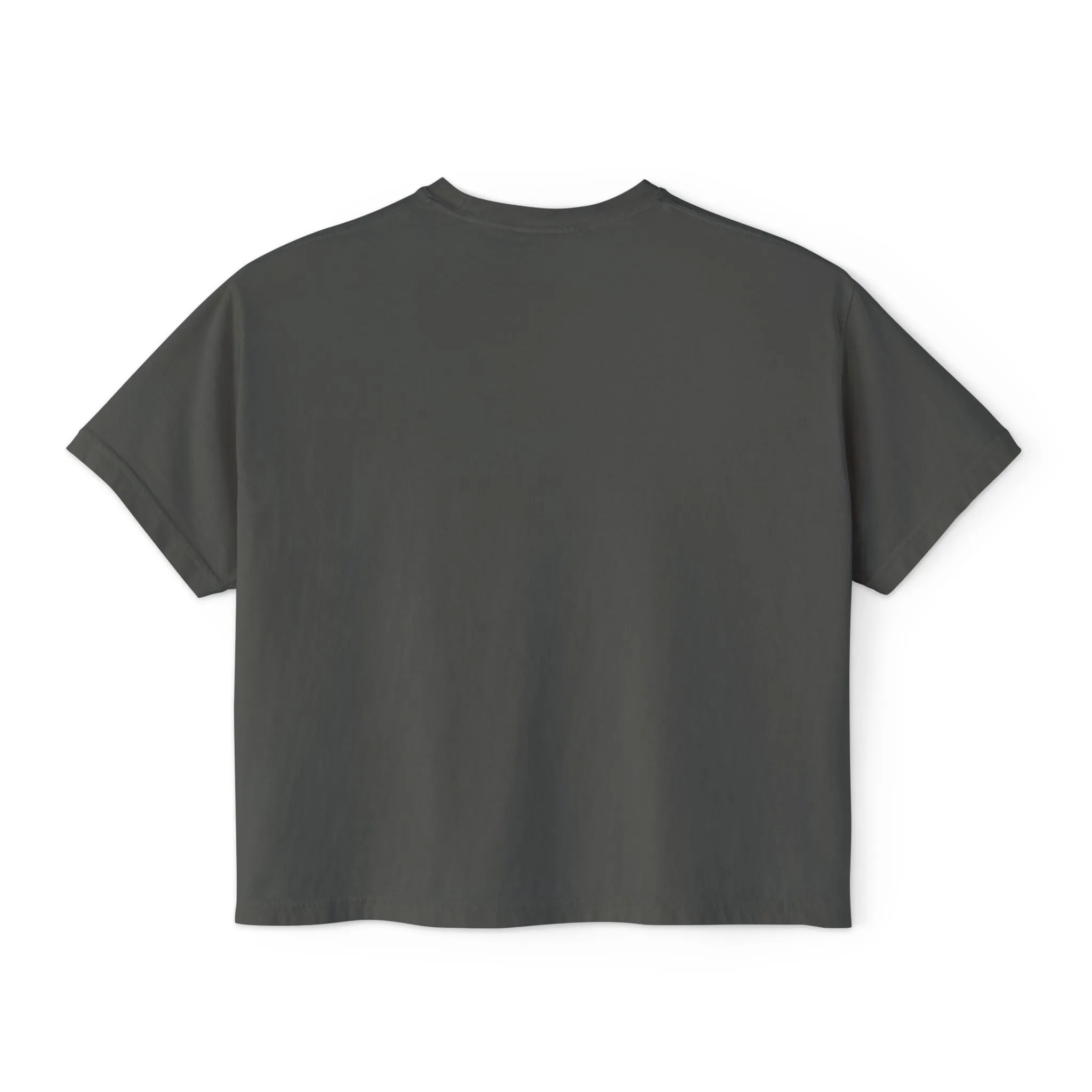Women's Boxy Tee - Color Distressed Logo Front Plain Back