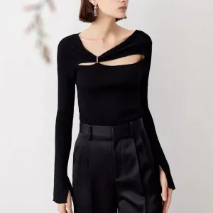 Women's Chic Knitted Pullover with Sequin Details