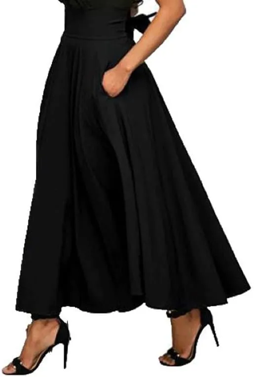 Womens Skirts Midi Length Belted High Waisted Blazer Long Skirt with Pockets