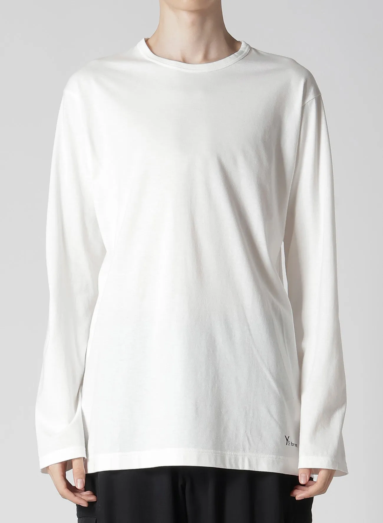 Y's for men LOGO PRINT LONG SLEEVE T-SHIRTS