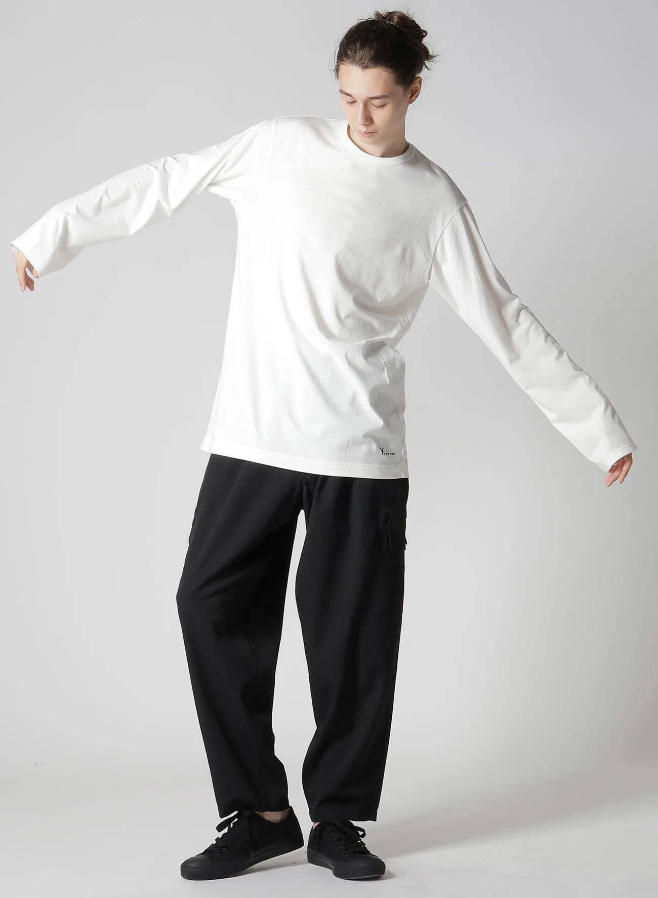 Y's for men LOGO PRINT LONG SLEEVE T-SHIRTS