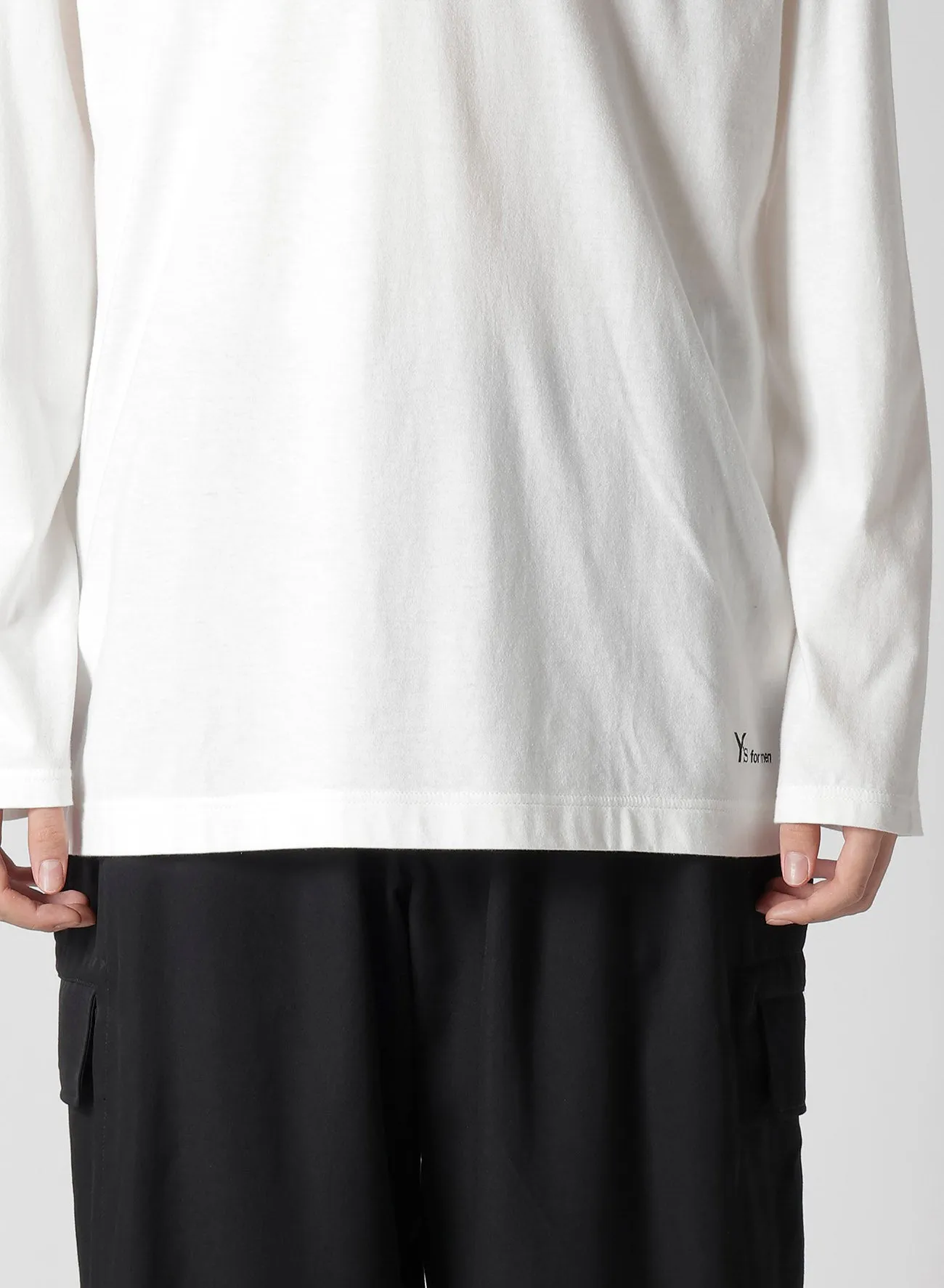Y's for men LOGO PRINT LONG SLEEVE T-SHIRTS